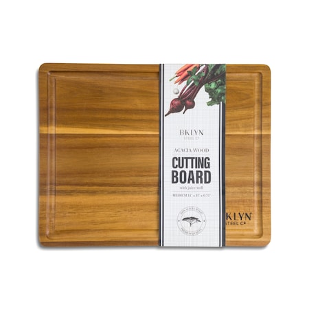 Bklyn Steel Co. Acacia Porto Cutting Board with Juice Well - Md 28900